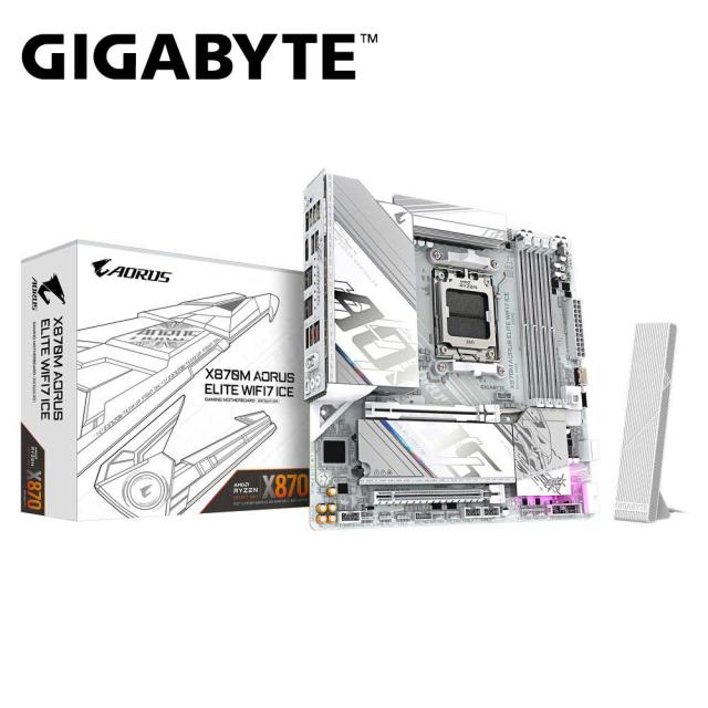 GIGABYTE｜ギガバイト GIGABYTE X870M AORUS ELITE WIFI7 ICE / Micro-ATX対応 マザーボード（ホワイト） X870M-AORUS-ELITE/WF返品種別B