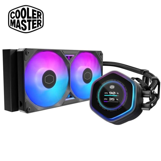 Cooler Master｜クーラーマスター 水冷一体型CPUクーラー ML 240 Atmos II LCD ARGB（ブラック） MLX-D24M-A25SZ-L1返品種別B