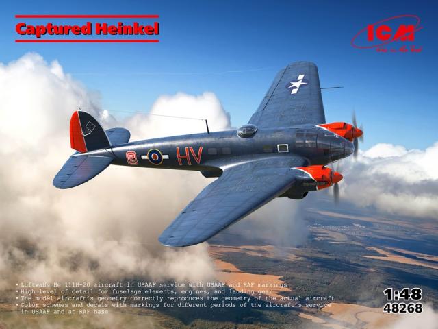 ICM 1/48 ハインケル111H-20（鹵獲機）【48268】プラモデル  返品種別B