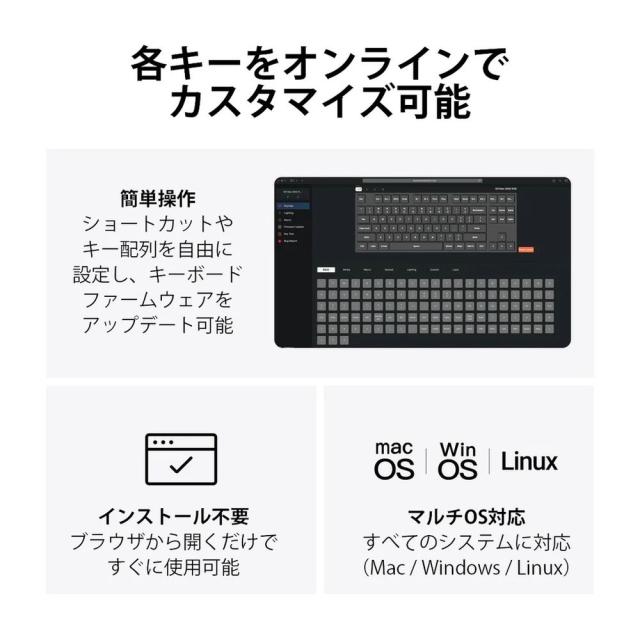 Keychron｜キークロン K8M-G6W-JIS K8 MAX QMK ワイヤレスカスタム・メカニカルキーボード（日本語配列・スペシャルエディション）[K8MG6WJIS] 返品種別A_8