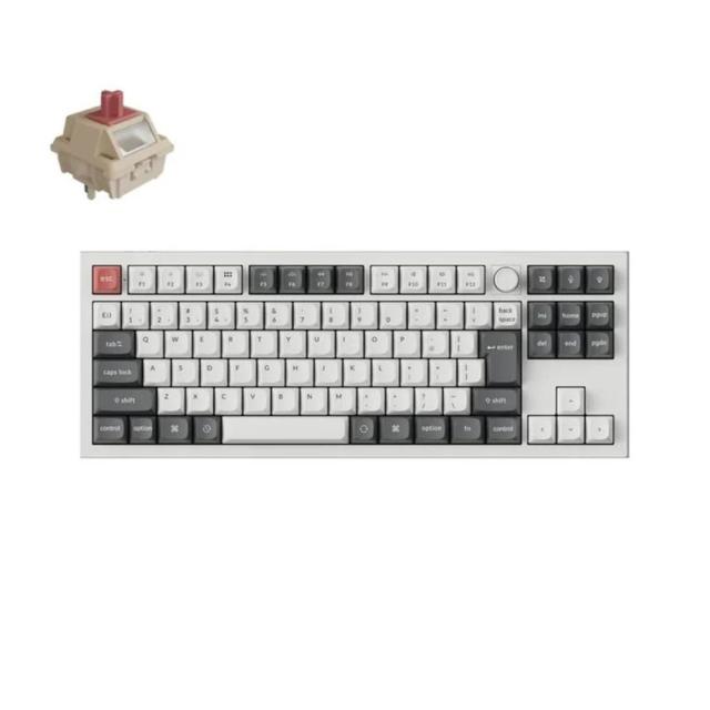 Keychron｜キークロン Q3U-P1V-JIS Q3 Ultra 8K ワイヤレスカスタムメカニカルキーボード 日本語配列・かな印字なし Keychron Silk POMスイッチ 赤軸（ホワイト）[Q3UP1VJIS] 返品種別A 29,948円