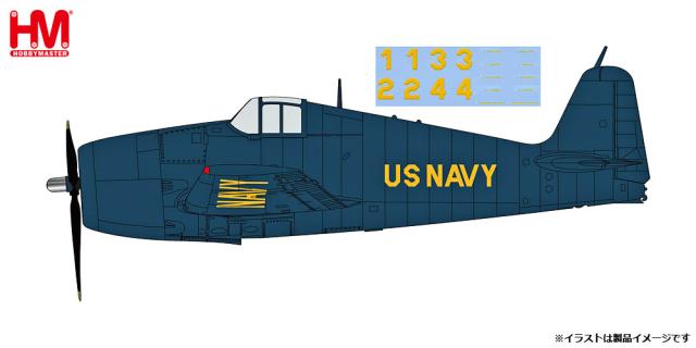 ホビーマスター 1/72 F6F-5 ヘルキャット “アメリカ海軍 ブルーエンジェルズ 1-4番機 デカール付属版”【HA1121】塗装済完成品  返品種別B
