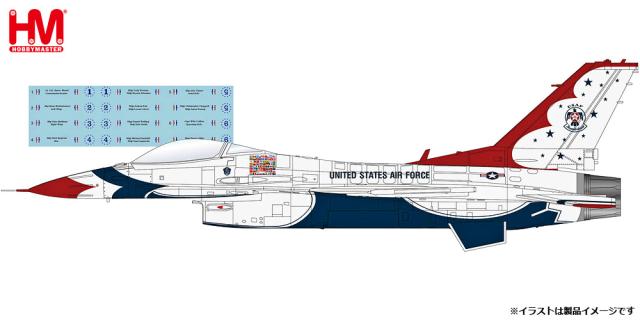 ホビーマスター 1/72 F-16C ”アメリカ空軍 サンダーバーズ RIAT 2017” デカール付属版【HA38039B】塗装済完成品  返品種別B