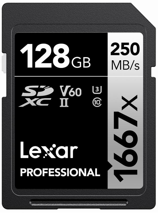 Lexar｜レキサー LSD128CBJP1667 SDXCカード 128GB 1667x UHS-II U3 V60Professional 1667x SDXC UHS-II[LSD128CBJP1667] 返品種別B