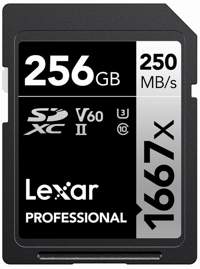 Lexar｜レキサー LSD256CBJP1667 SDXCカード 256GB 1667x UHS-II U3 V60Professional 1667x SDXC UHS-II[LSD256CBJP1667] 返品種別B