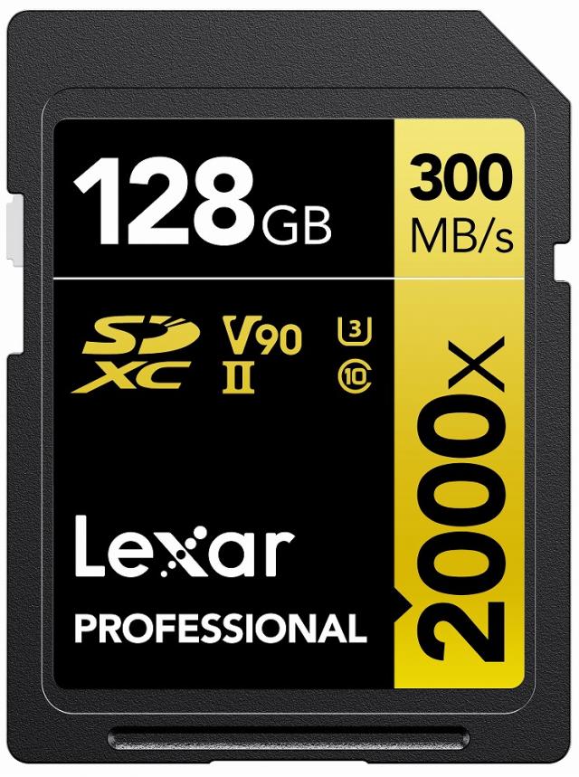 Lexar｜レキサー LSD2000128G-BNNNJ SDXCカード 128GB 2000x UHS-II U3 V90[LSD2000128GBNNNJ] 返品種別B