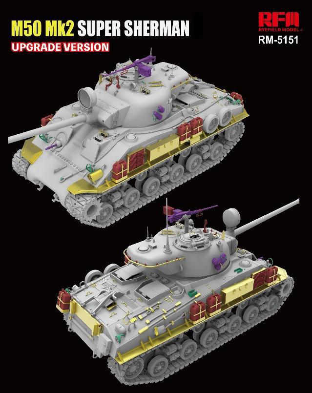 ライフィールドモデル 1/35 M50 Mk2 スーパーシャーマン(M4A4車体 HVSS) アップグレード版【RFM5151】プラモデル 返品種別B
