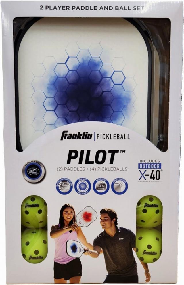 フランクリン KSM-59812 Pilot PP 2 Player Set ピックルボール パドル（ホワイト）[KSM59812] 返品種別A