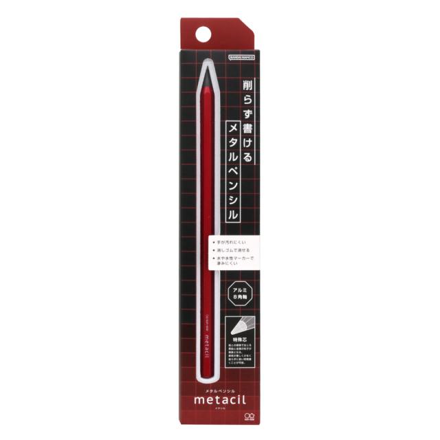 サンスター文具 S4482654 メタルペンシル metacil メタシル（メタリックレッド）[S4482654] 返品種別A