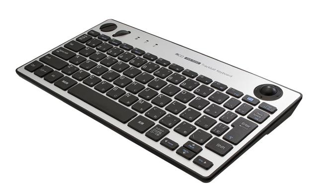 ナカバヤシ FKB-R252SL 無線トラックボールキーボード 日本語配列80キー(シルバー)[FKBR252SL] 返品種別A