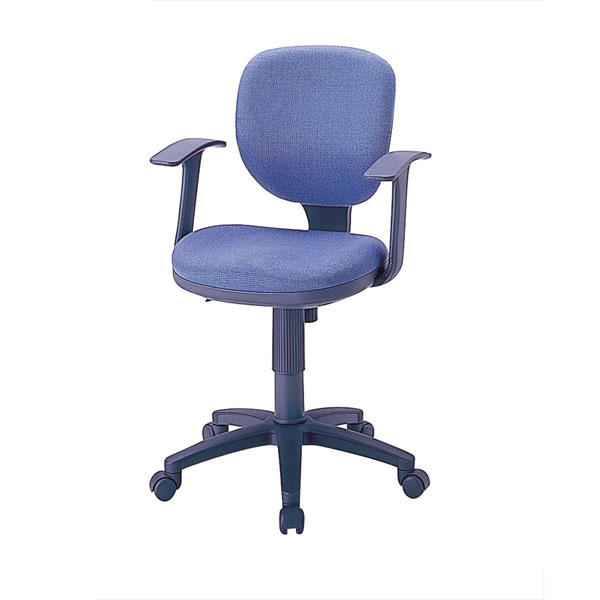 ナカバヤシ CGN202B OAチェア 肘付（ブルー）[CGN202B] 返品種別A