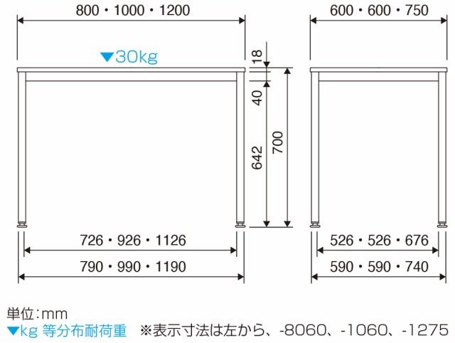 ナカバヤシ FDF-1275KMW フラットテーブル(120×75cm/オーク/ホワイト)[FDF1275KMW] 返品種別A