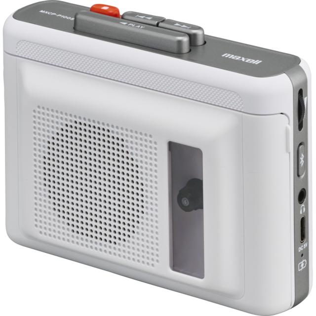 マクセル MXCP-P100SWH スピーカー付きBluetooth対応ポータブルカセットプレーヤー（ホワイト）maxell[MXCPP100SWH] 返品種別A_2
