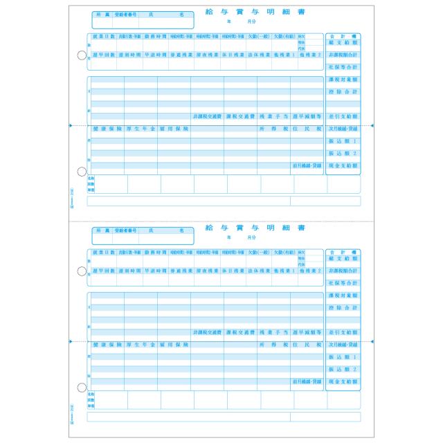 ヒサゴ GB-2102 給与賞与明細書［A4タテ/2面/500枚入］HiSAGO[GB2102] 返品種別A