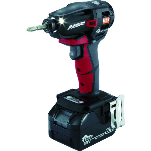 MAX PJ-SD102-B2C/1850A 18V 充電式静音インパクトドライバ 赤[PJSD102B2C1850A] 返品種別B