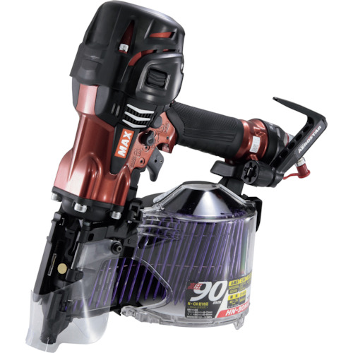MAX HN90N6DR スーパーネイラ 90mm マイスターレッド 高圧[HN90N6DR] 返品種別B