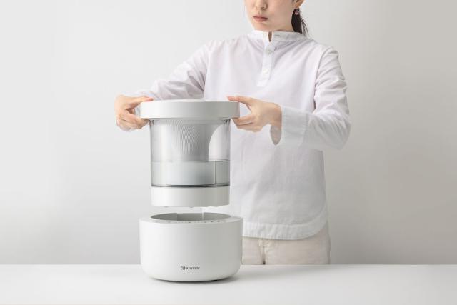 リズム 9YYA29RH08 超音波式加湿器（木造6畳まで/プレハブ洋室10畳まで ライトグレー)RHYTHM MIST 350[9YYA29RH08] 返品種別A_8