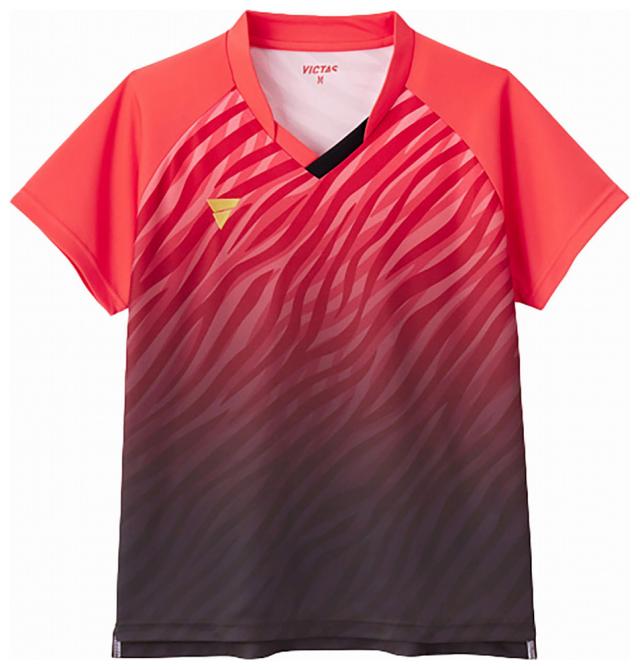 ヴィクタス TSP-512502-9000-XS レディース 卓球 ゲームシャツ V-LGS502（レッド・サイズ：XS）VICTAS[TSP5125029000XS] 返品種別A