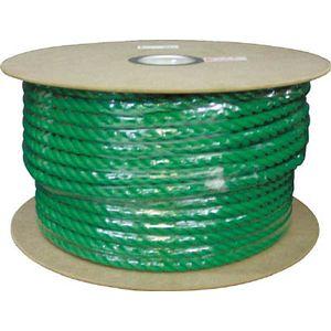 ユタカメイク PRE-163 PEカラーロープドラム巻　16φ×100m（緑）ロープ（ポリエチレン）[PRE163ユタカメイク] 返品種別B