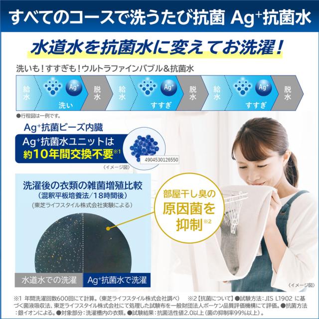 東芝 AW-10VP4-W 10.0kg 洗濯乾燥機　グランホワイトTOSHIBA　ZABOON[AW10VP4W] 返品種別A