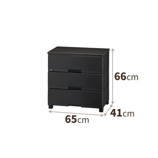 天馬 フィッツプラスプレミアム　幅65cm　3段（プレミアムブラック） FP6503/BK(PREMIUM)返品種別A_2