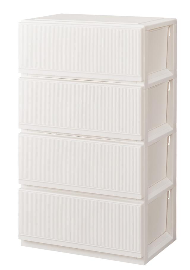 天馬 ルームチェスト プロフィックス スタイルケース組立式（4段・ホワイト） 6504D-W返品種別A