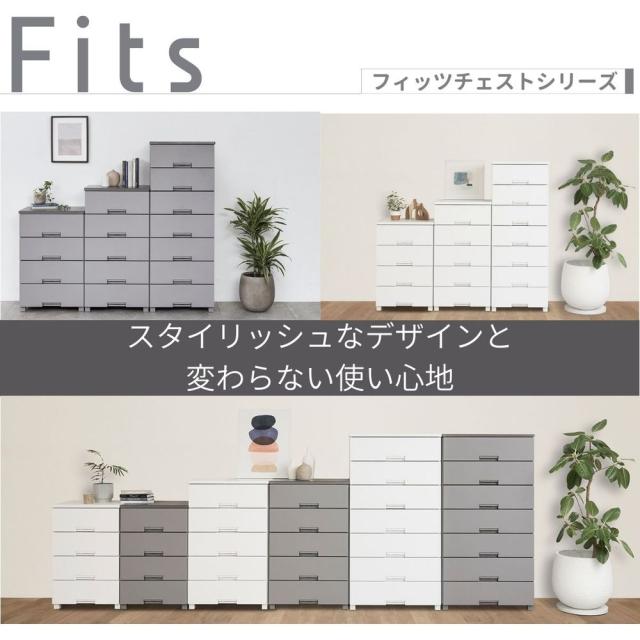 天馬 FCH6505GR フィッツチェスト6505 5段（グレー）Fitsチェスト ベーシック[FCH6505GR] 返品種別A_2
