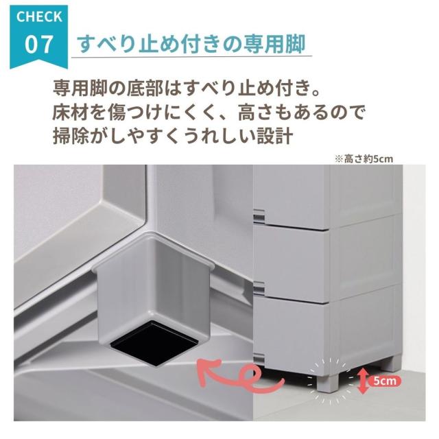 天馬 FCH6505GR フィッツチェスト6505 5段（グレー）Fitsチェスト ベーシック[FCH6505GR] 返品種別A_9