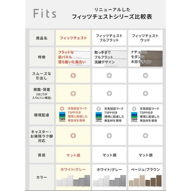 天馬 FCH6505GR フィッツチェスト6505 5段（グレー）Fitsチェスト ベーシック[FCH6505GR] 返品種別A_12