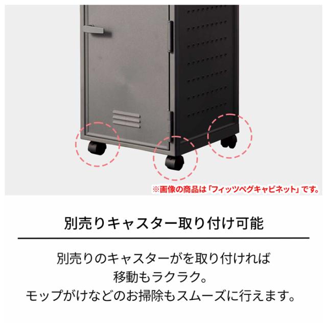 天馬 フィッツ ペグキャビネット　ロッカー型収納ボックス　ワイド（ホワイト） FPEGC-WIDE-WH返品種別A_6