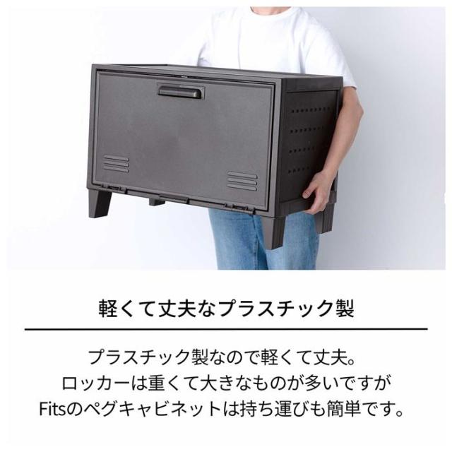 天馬 フィッツ ペグキャビネット　ロッカー型収納ボックス　ワイド（ホワイト） FPEGC-WIDE-WH返品種別A_10
