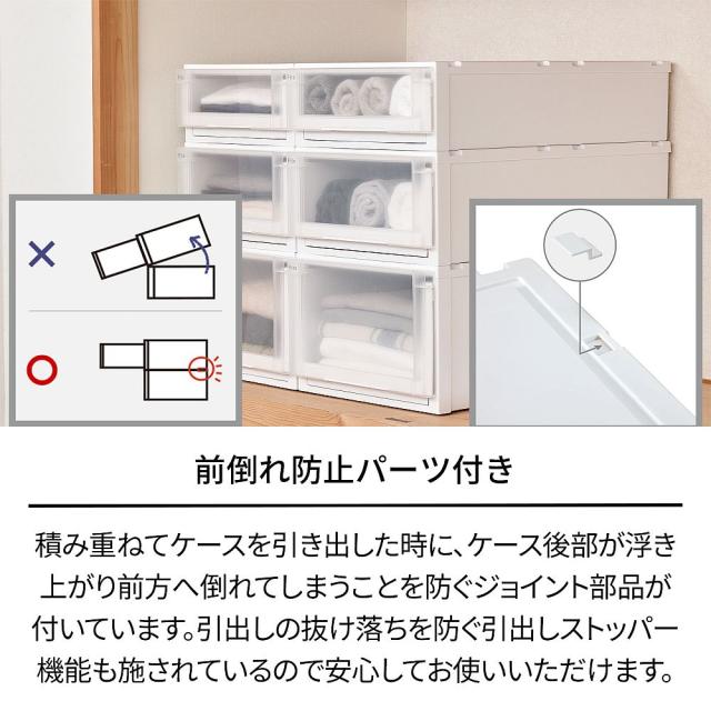 天馬 【2個組】フィッツケース アドバンス 押入れ収納 幅44×奥行74×高さ23cm（ホワイトクリア） 2025年新色 AD74-44M-2返品種別A_8