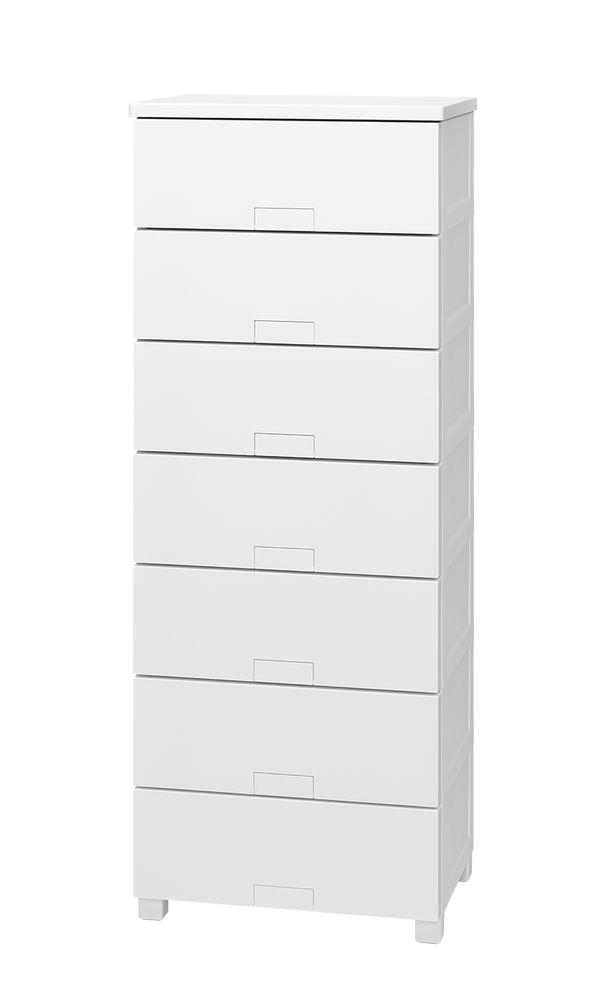 天馬 FCH-F5507W フィッツチェストフルフラット5507　7段（ホワイト）Fitsチェスト[FCHF5507W] 返品種別A
