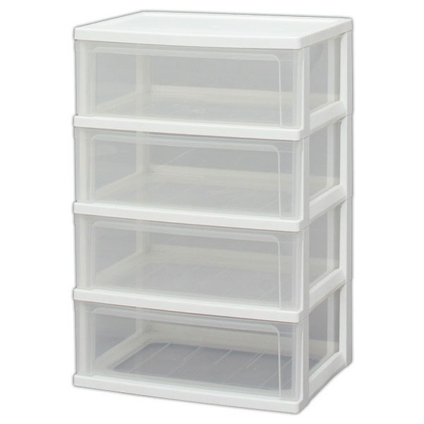 アイリスオーヤマ WTW-544(WH) ウッドトップチェスト 4段(ホワイト)[WTW544WH] 返品種別A