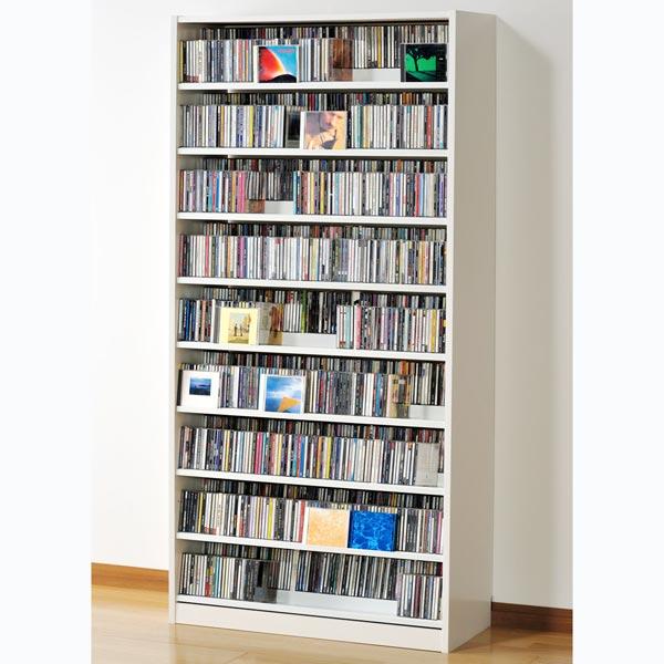 オークス TCS890W タンデムCDストッカー ホワイト収納枚数：CD最大1503