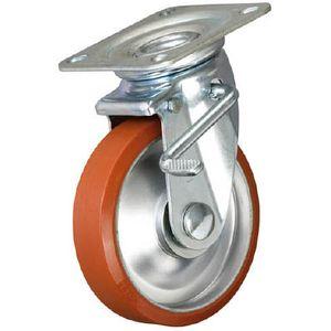 イノアック車輪 P-200WJS 中荷重用キャスター ログラン ストッパー・旋回金具付 Φ200[P200WJS] 返品種別B