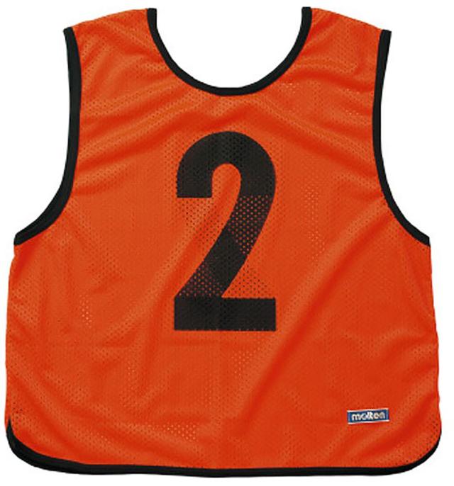 モルテン MT-GB0113KO ゲームベスト 番号1〜10 10枚セット（蛍光オレンジ）Molten ゲームビブス[MTGB0113KO] 返品種別A