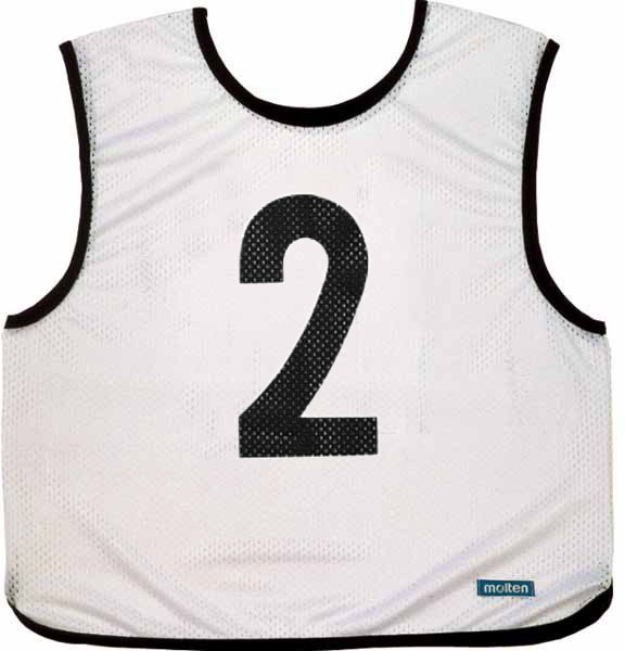 モルテン MT-GB0112W ゲームベストジュニア 番号1〜10 10枚セット（白）Molten ゲームビブス[MTGB0112W] 返品種別A