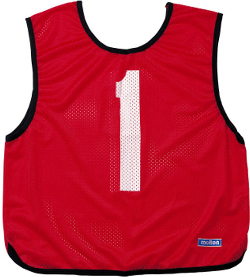モルテン MT-GB0112R ゲームベストジュニア 番号1〜10 10枚セット（赤）Molten ゲームビブス[MTGB0112R] 返品種別A