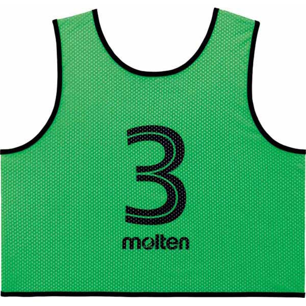 モルテン GS0113KG ゲームベスト GV10枚セット 番号有り（蛍光グリーン）Molten ゲームビブス[MTGS0113KG] 返品種別A