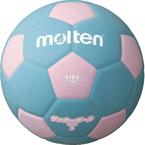 モルテン MT-F3S2200PC サッカーボール 軽量3号球 (人工皮革)Molten サッカー2200 軽量（ピンク×シアン）[MTF3S2200PC] 返品種別A