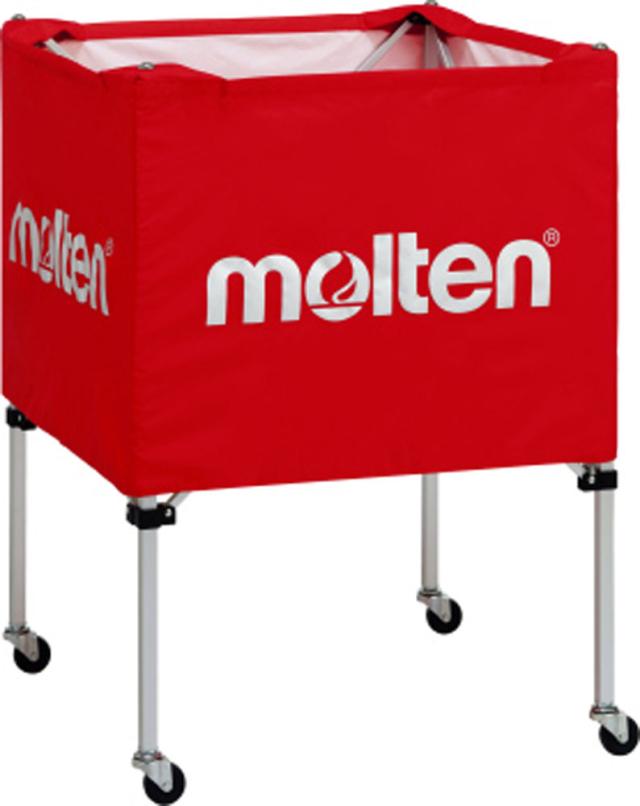 モルテン MT-BK0021R 折りたたみ式ボールカゴ（赤・サイズ：中・背低）Molten[MTBK0021R] 返品種別A