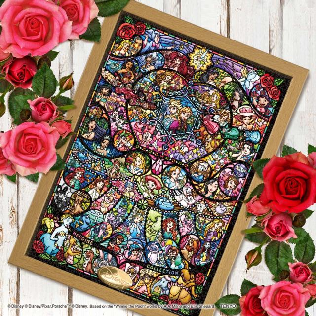 ジグソーパズル 1000ピース ディズニー＆ディズニー／ピクサーヒロインコレク… テンヨー ディズニー ヒロインコレクション ステンドグラス(ディズニー