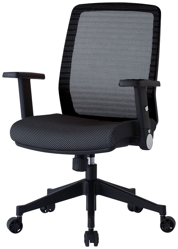 コイズミ JG4301BK 書斎用チェア 肘付き（ブラック）KOIZUMI[JG4301BK] 返品種別A