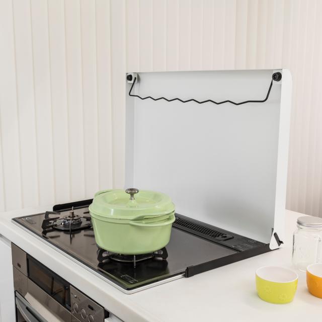 池永鉄工 IK-20W システムキッチン用コンロカバー（60cmタイプ・アイボリー）[IK20Wイケナガ] 返品種別A_2