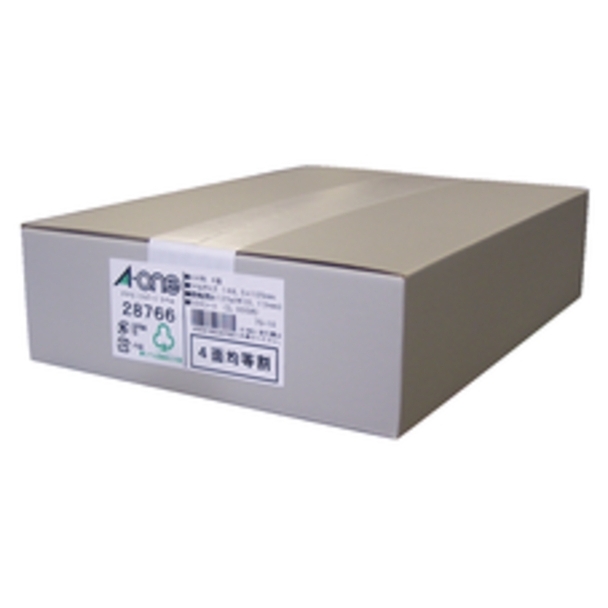 エーワン 28766 PPC（コピー）紙ラベル A4判 4面 宛名・表示用[28766] 返品種別A