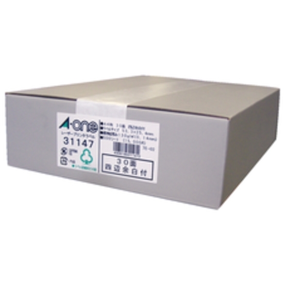 エーワン 31147 ラベルシール[レーザープリンタ] A4 30面 四辺余白付 角丸 500シート入A-one[31147] 返品種別A