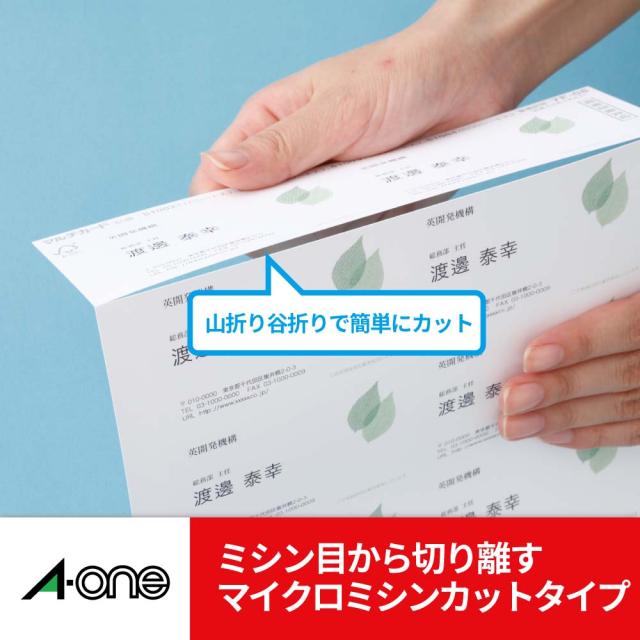 エーワン 51004 マルチカード 各種プリンタ兼用紙 白無地 A4判 10面 名刺サイズ 500シートA-one 名刺用紙[51004エワン] 返品種別A_2