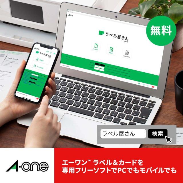 エーワン 72312 ラベルシール［プリンタ兼用］（12面/A4/22シート入）A