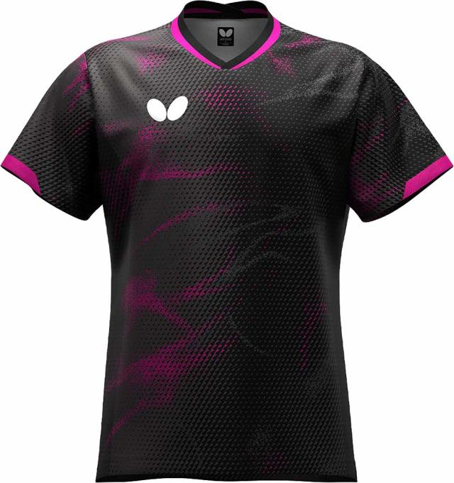 バタフライ BUT-47120-278-L 男女兼用 エリスター12・シャツ（ブラック・サイズ：L）BUTTERFLY 卓球[BUT47120278L] 返品種別A